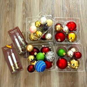 Various Christmas Ornaments and Lights